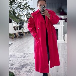Pink Trench Coat Women’s Size 4